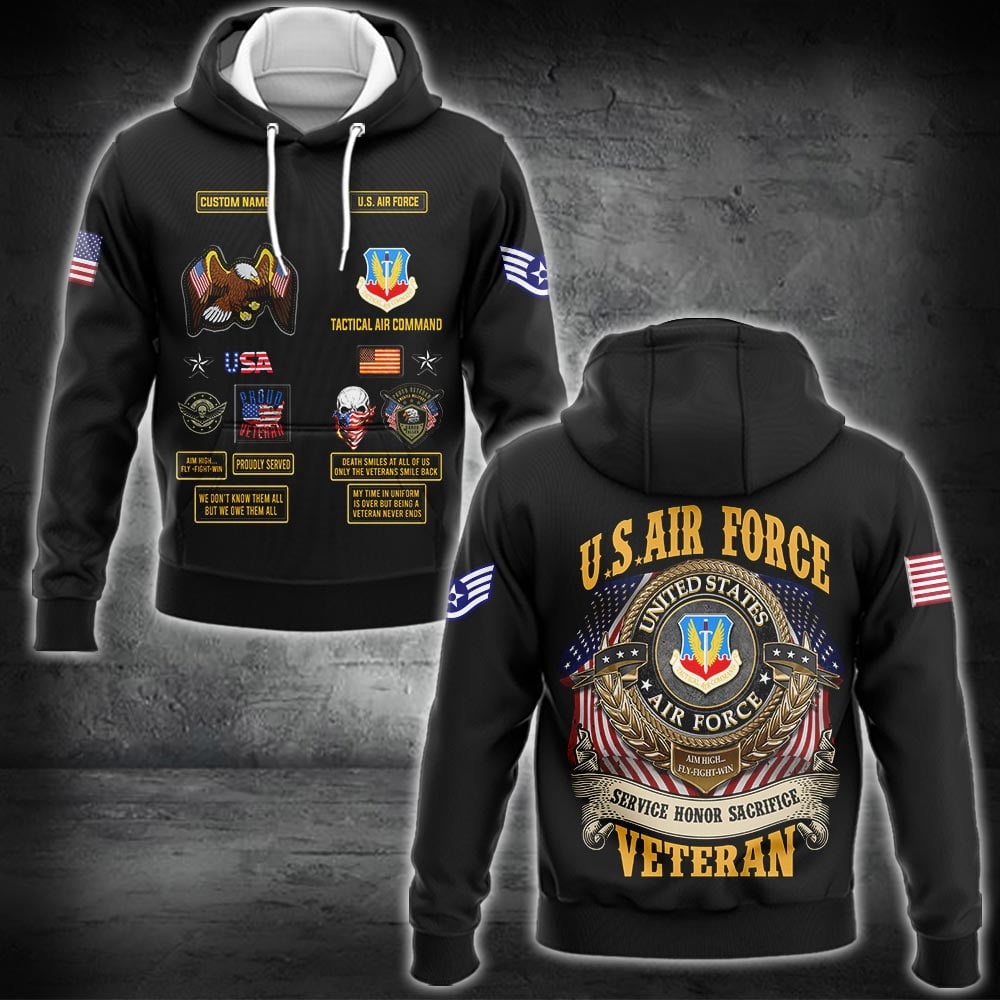 US Military – Air Force Command All Over Print Hoodie