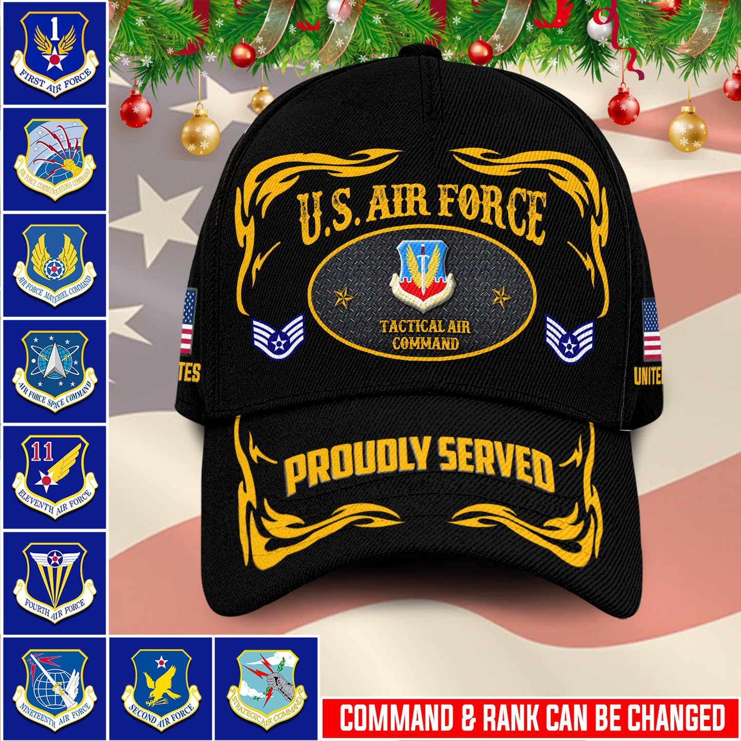 US Military – Air Force Command All Over Print Cap