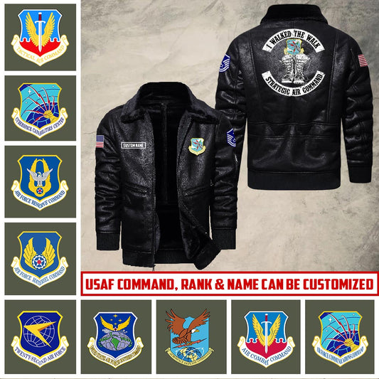 US Military - Air Force Command - Leather Jacket For Veterans