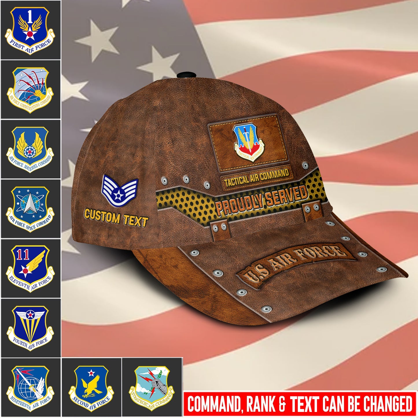 US Military – Air Force Command All Over Print Cap