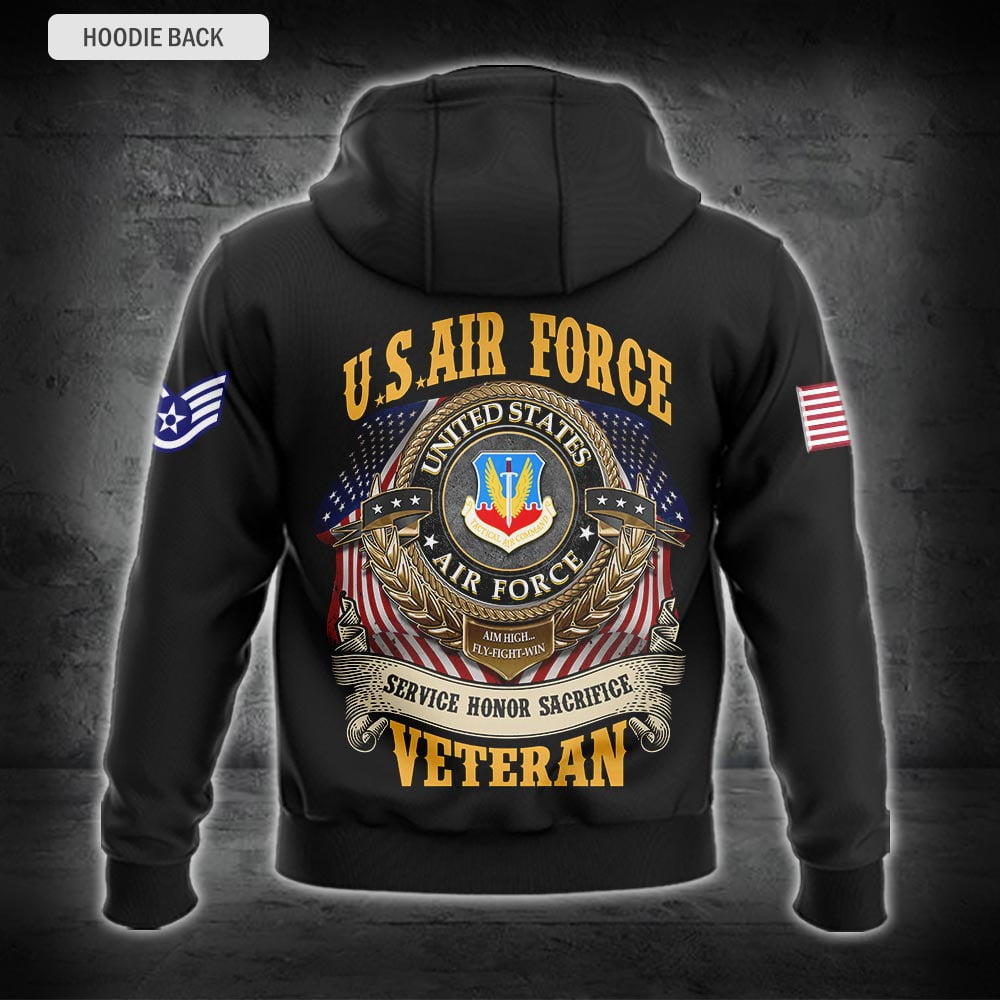 US Military – Air Force Command All Over Print Hoodie