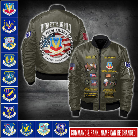 US Military – Air Force Command All Over Print Bomber Jacket