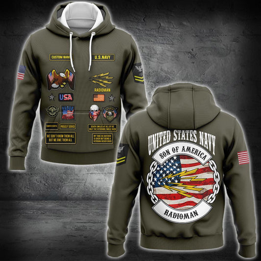 US Military – Navy Rating All Over Print Hoodie