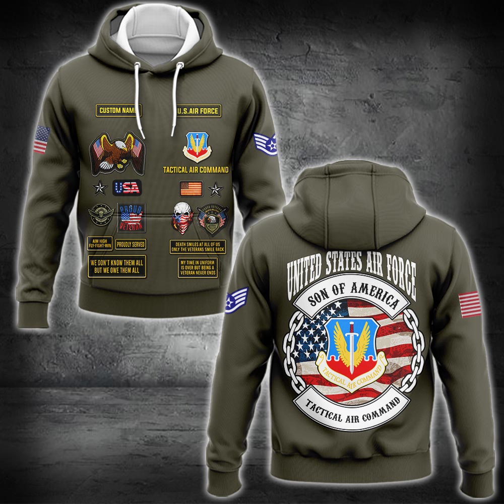 US Military – Air Force Command All Over Print Hoodie – Amazing Customize