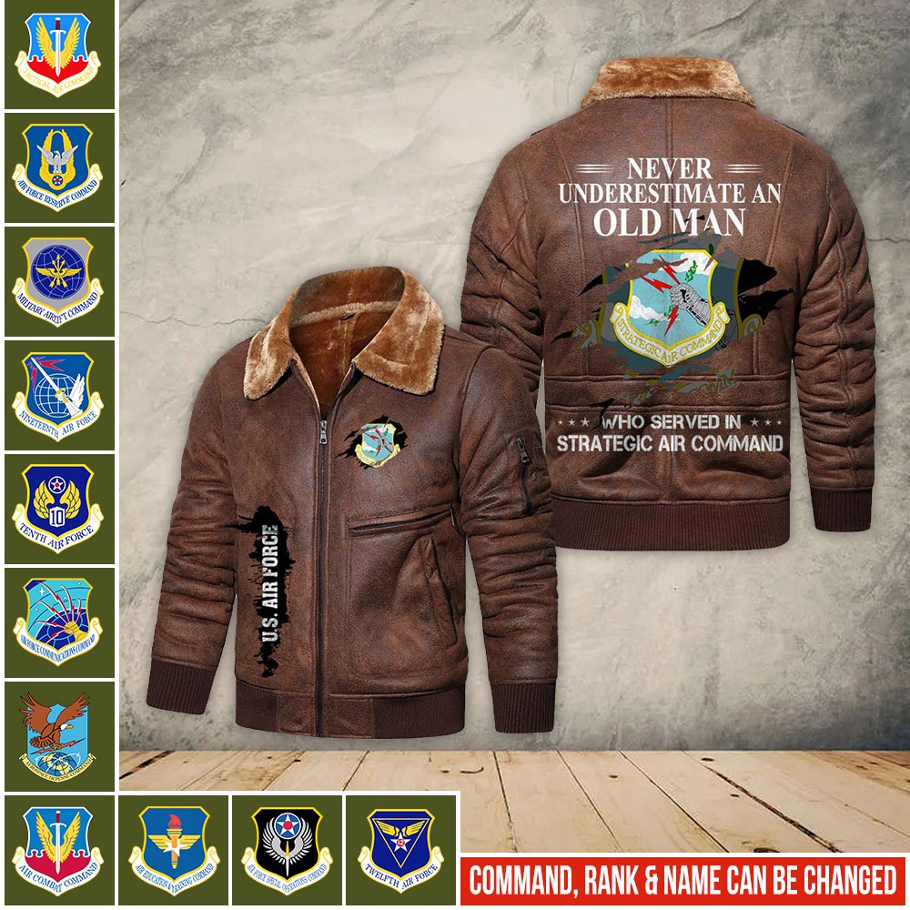 US Military - Air Force Command - Leather Jacket For Veterans