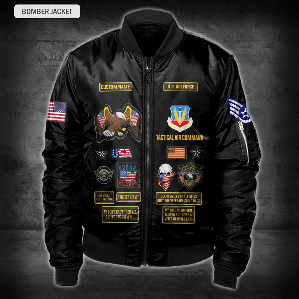 US Military – Air Force Command All Over Print Bomber Jacket