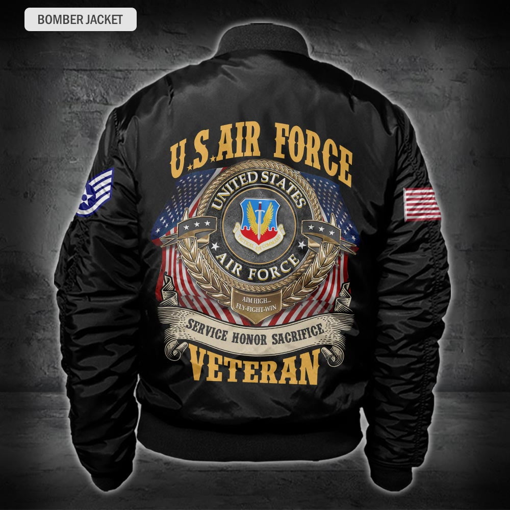 US Military – Air Force Command All Over Print Bomber Jacket