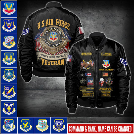 US Military – Air Force Badge All Over Print Bomber Jacket