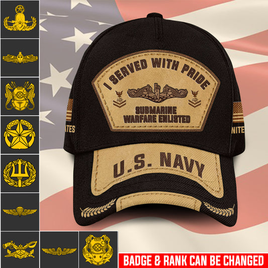 US Military – Navy Badge All Over Print Cap