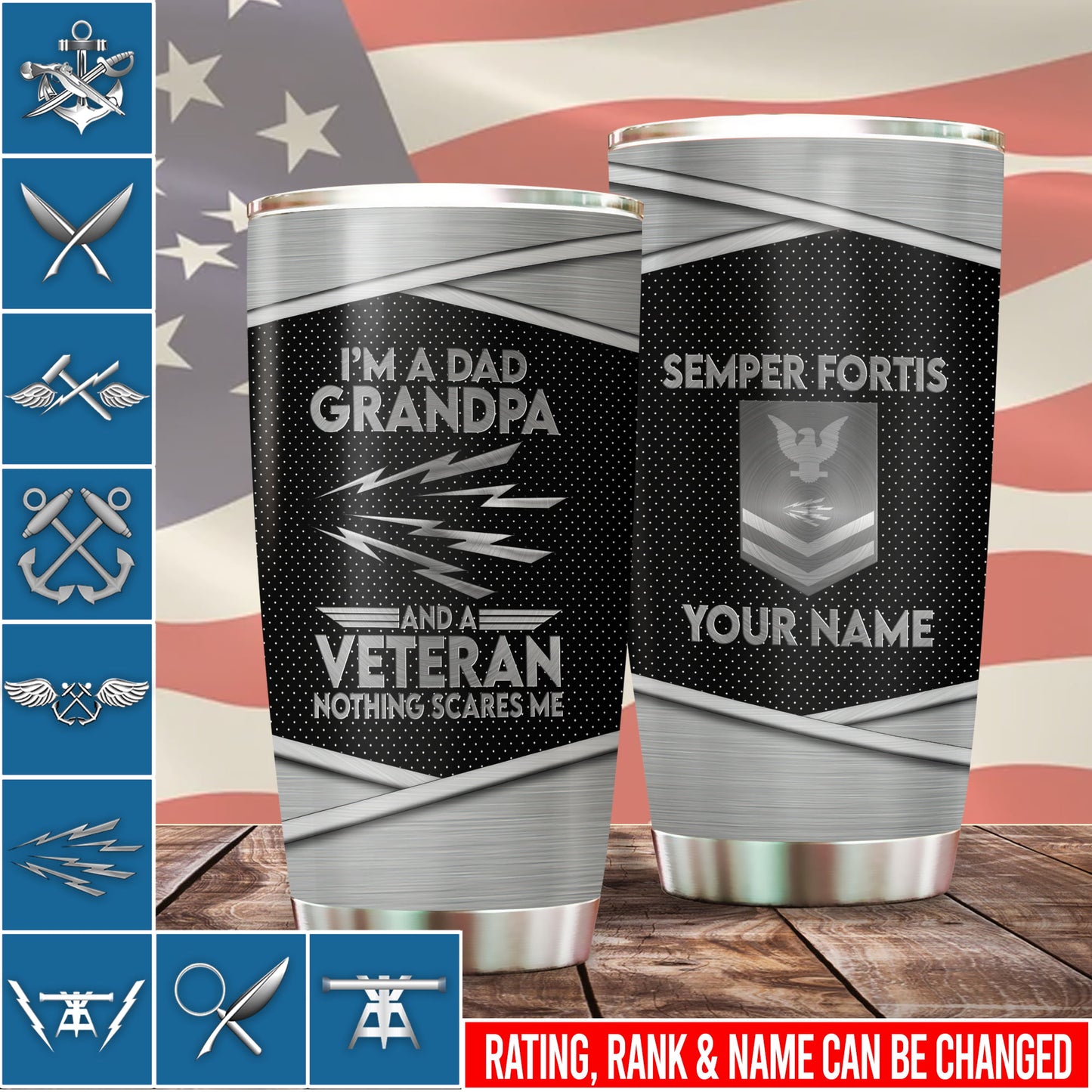 US Military – Navy Rating – Tumbler