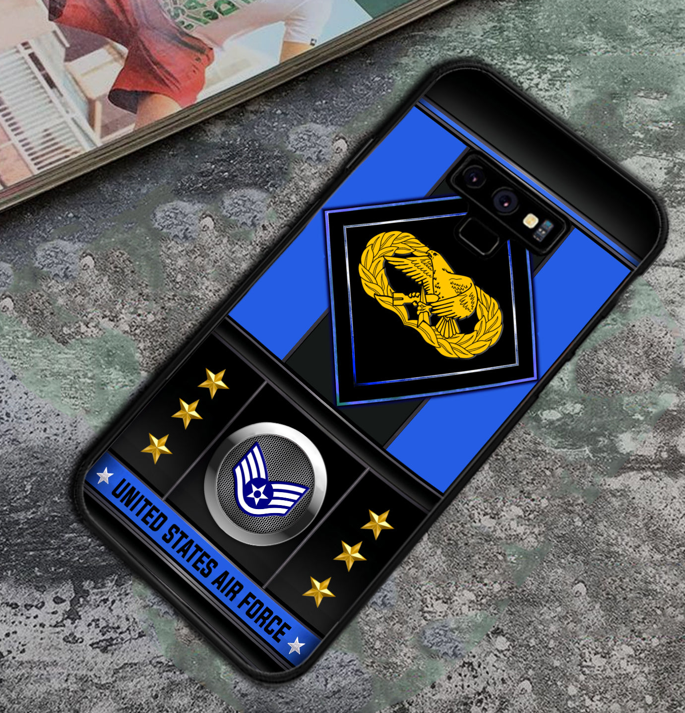 Personalized US Military - Air Force Badge Phone Case Printed