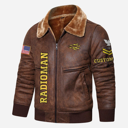 US Military - Navy Rating - Leather Jacket For Veterans