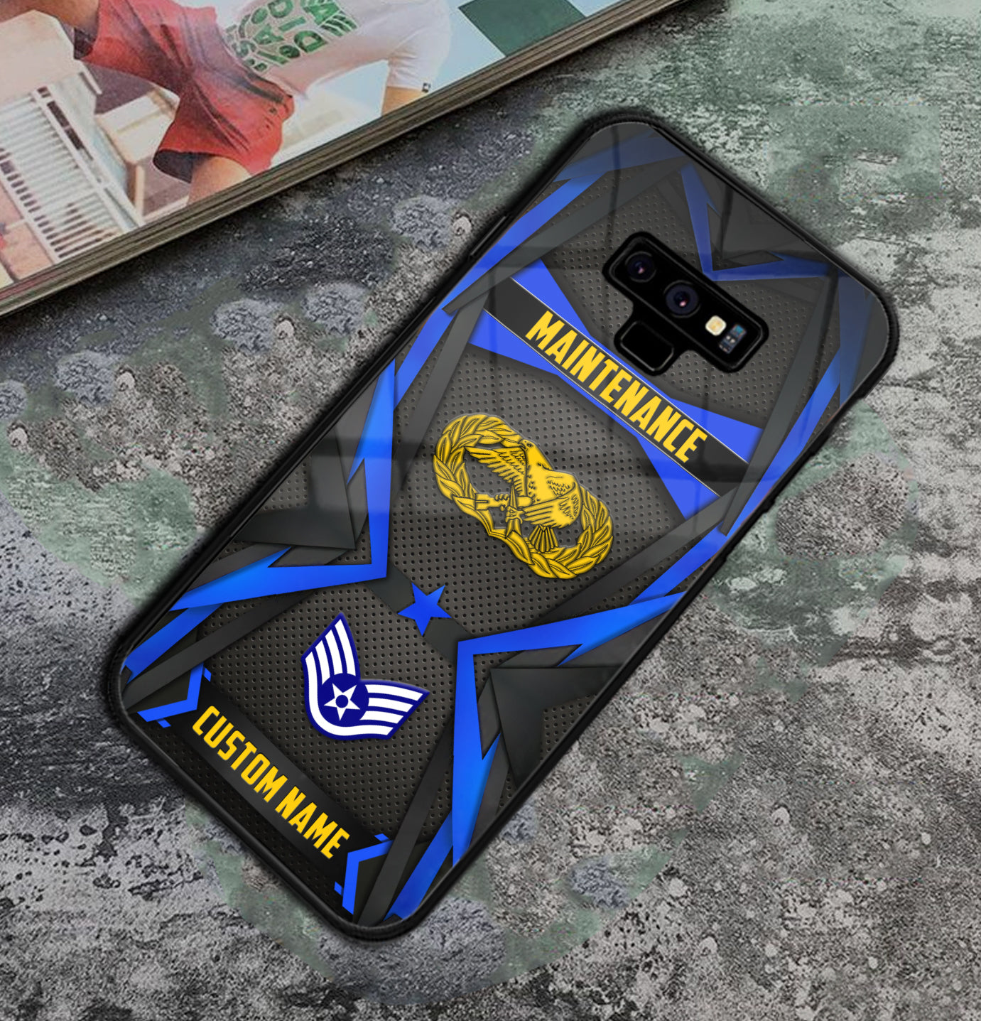 Personalized US Military - Air Force Badge Phone Case Printed