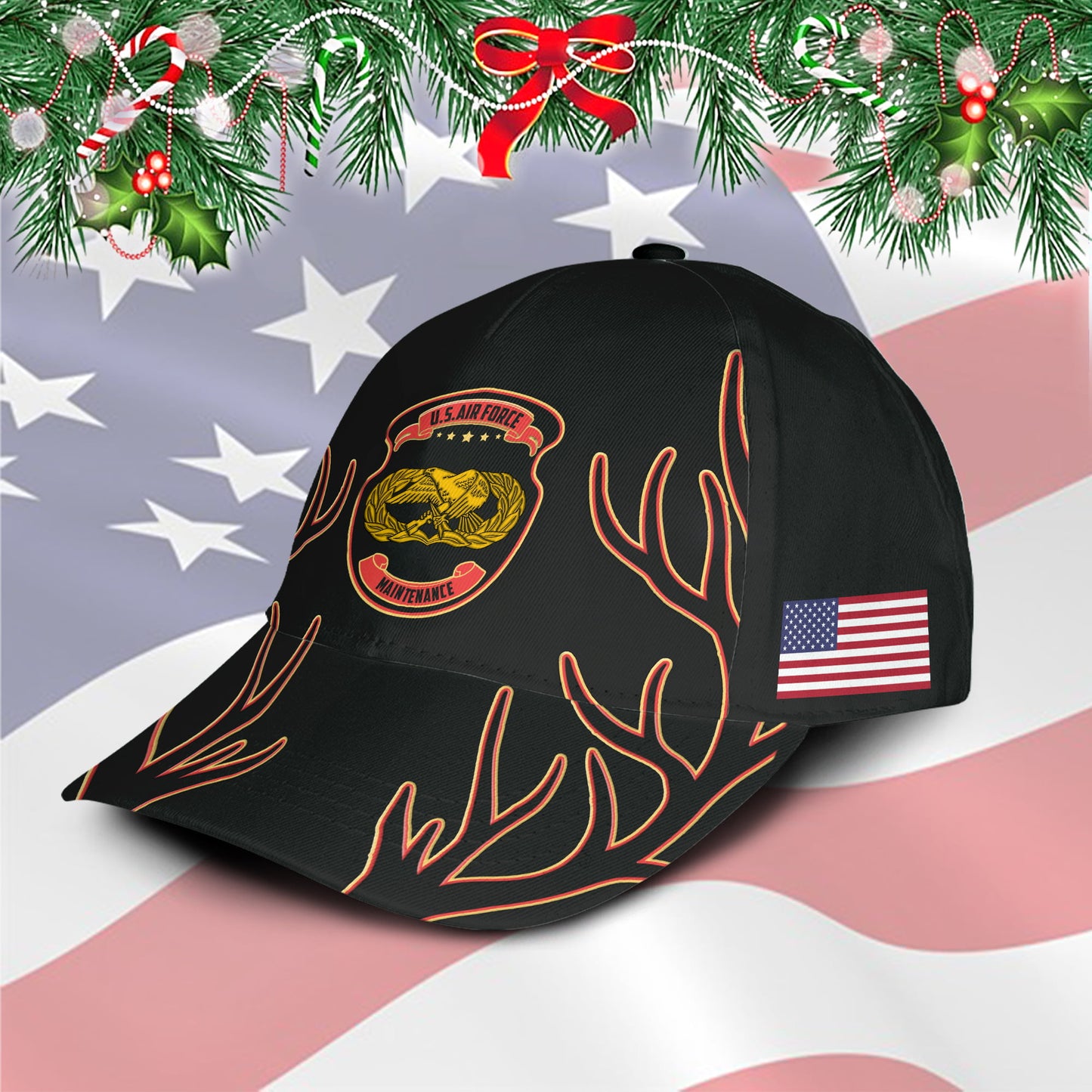 US Military – Air Force Badge All Over Print Cap