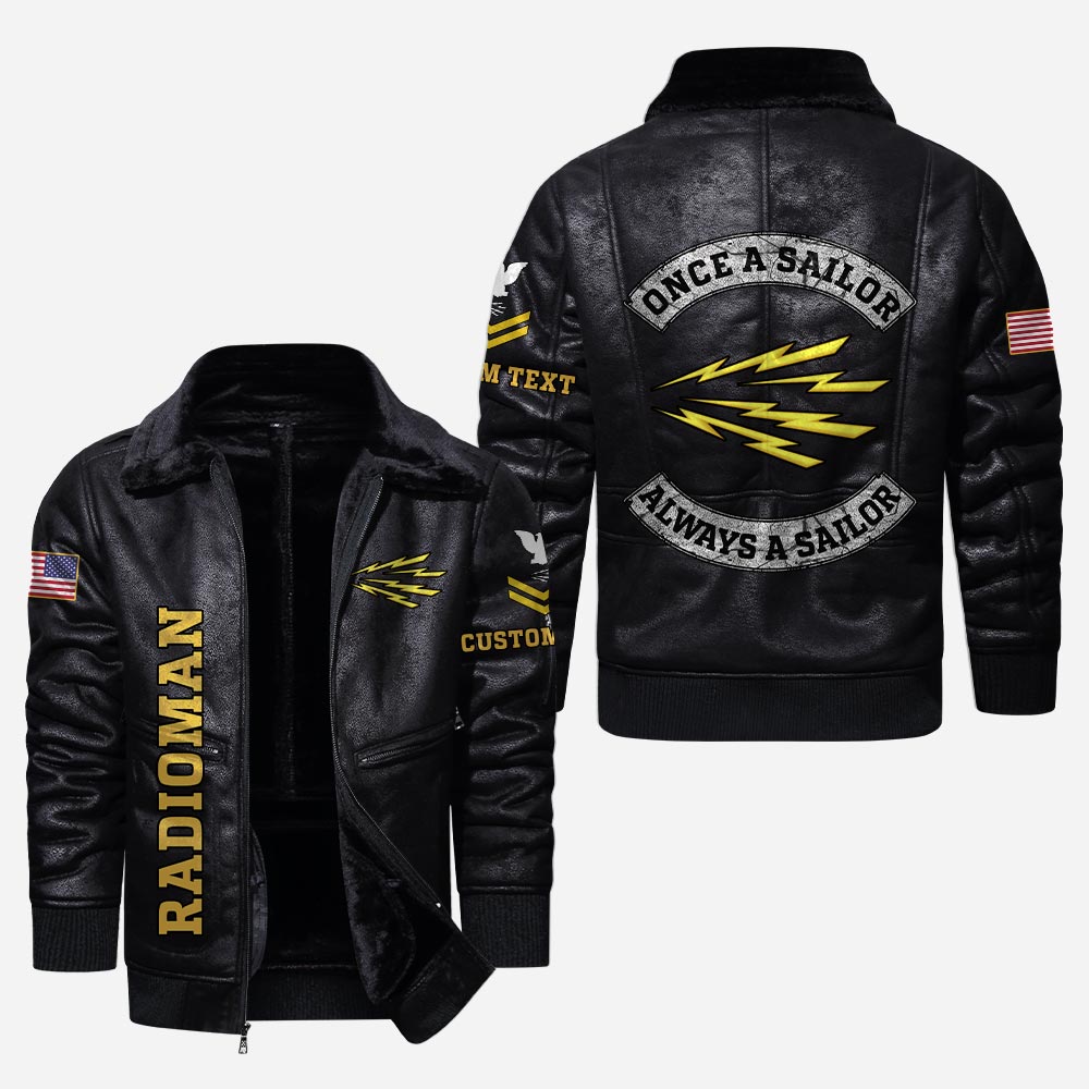 US Military - Navy Rating - Leather Jacket For Veterans