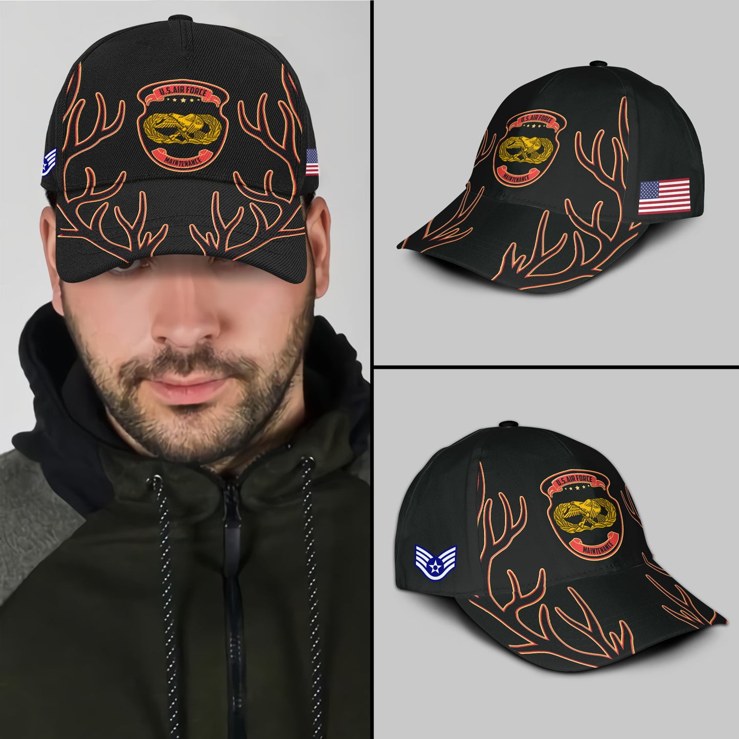 US Military – Air Force Badge All Over Print Cap