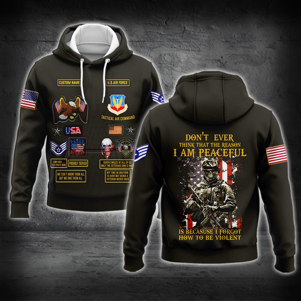 US Military – Air Force Command All Over Print Hoodie