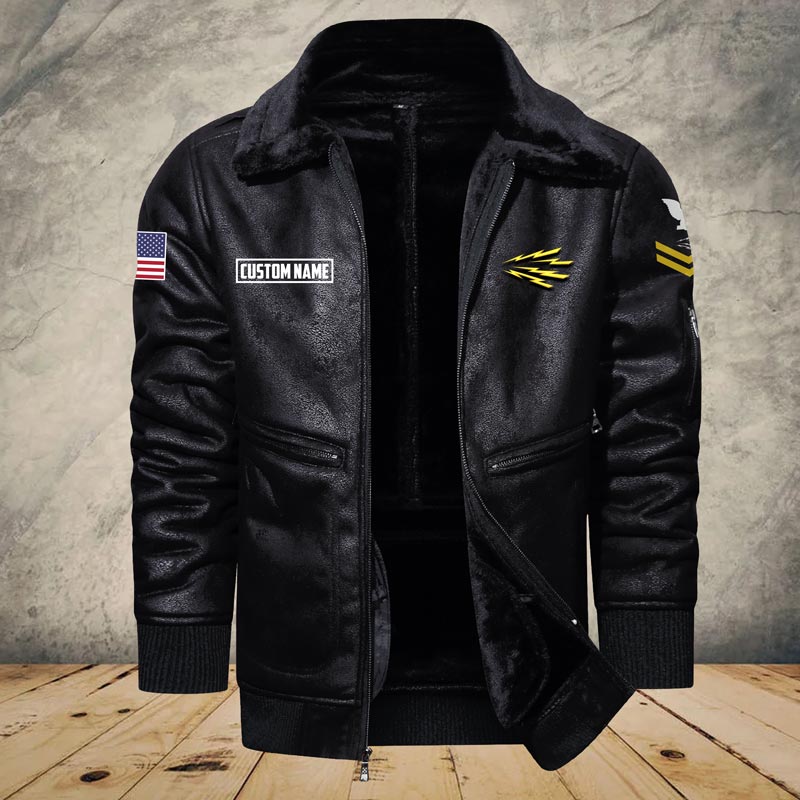 US Military - Navy Rating - Leather Jacket For Veterans