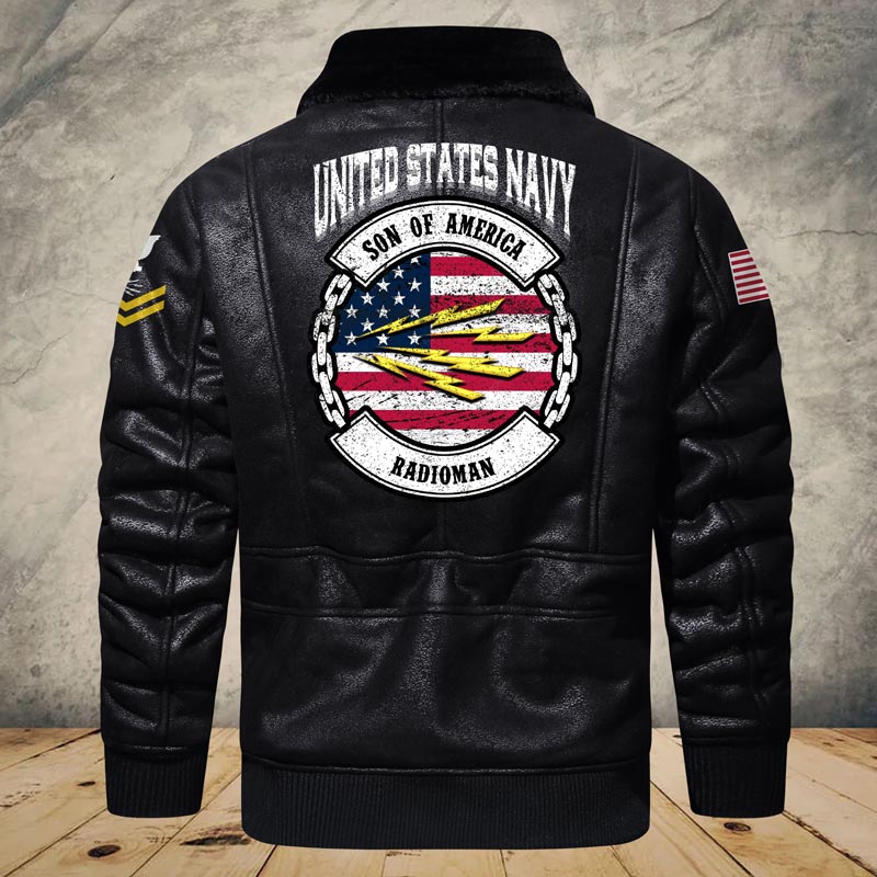 US Military - Navy Rating - Leather Jacket For Veterans