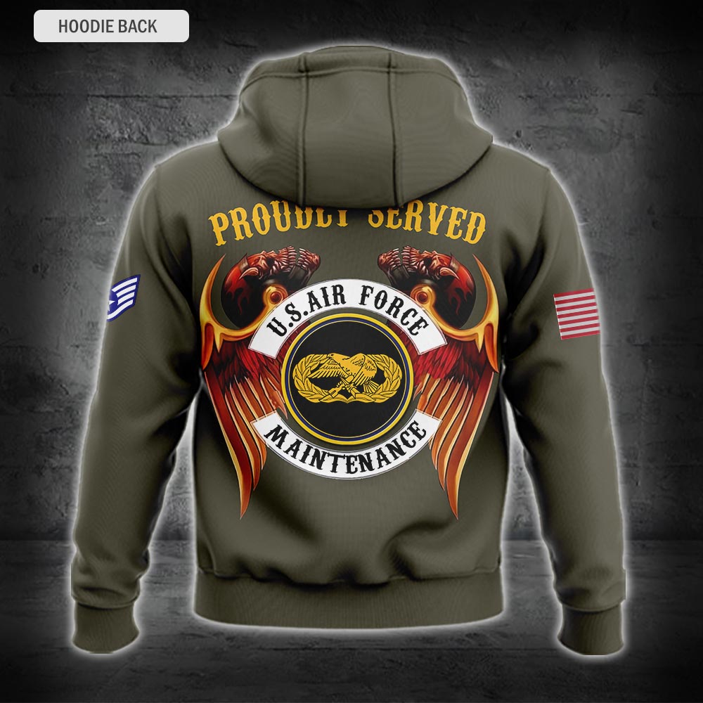 US Military – Air Force Badge All Over Print Hoodie