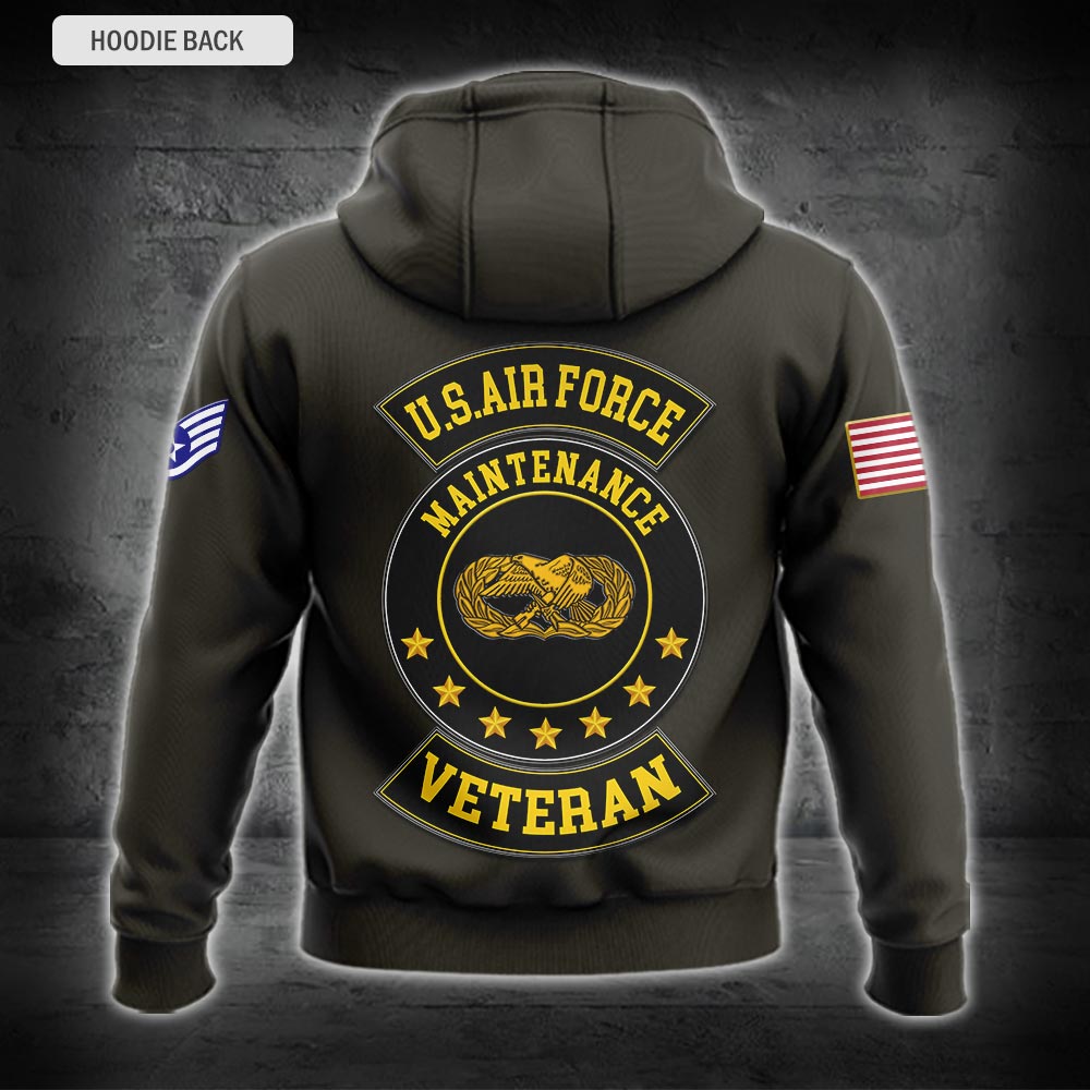 US Military – Air Force Badge All Over Print Hoodie