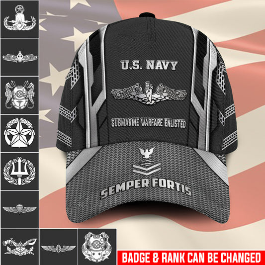 US Military – Navy Badge All Over Print Cap