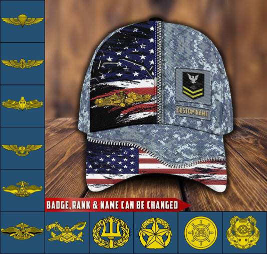 US Military – Navy Badge All Over Print Cap