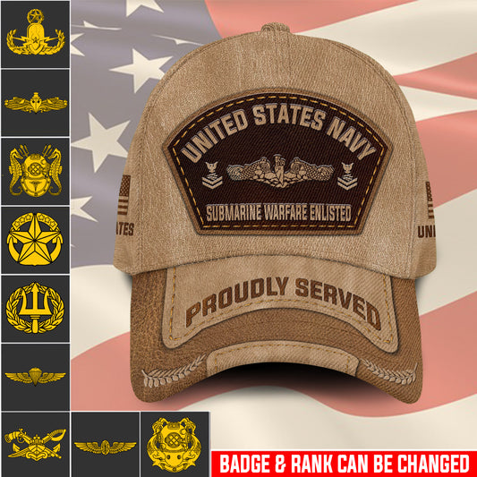 US Military – Navy Badge All Over Print Cap