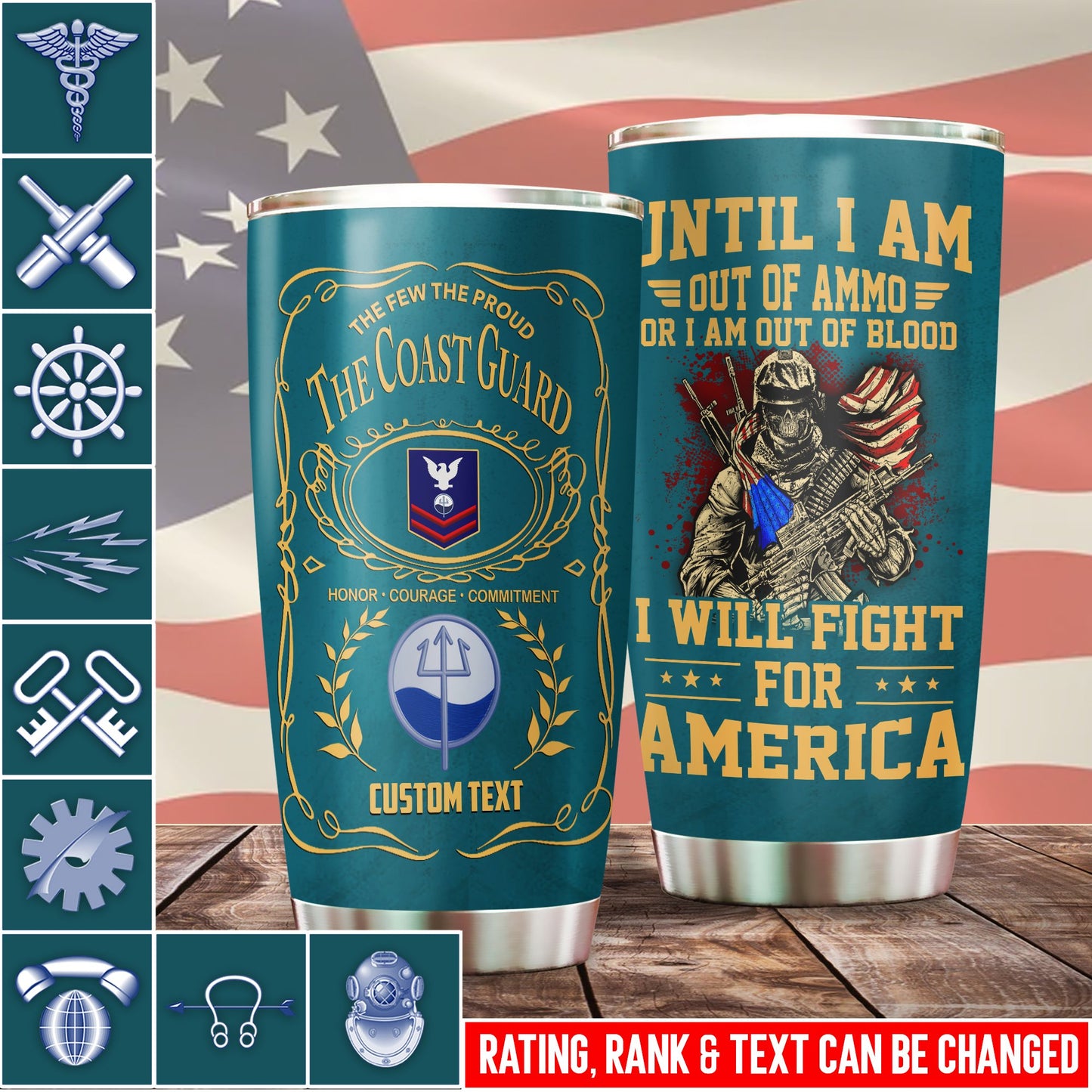 US Military – Coast Guard Rating – Tumbler