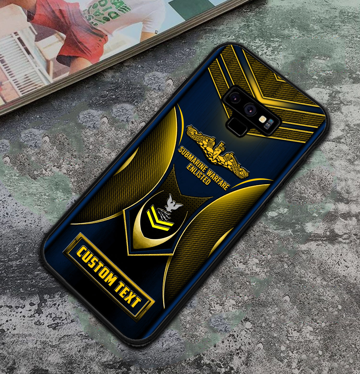 Personalized US Military - Navy Badge Phone Case Printed