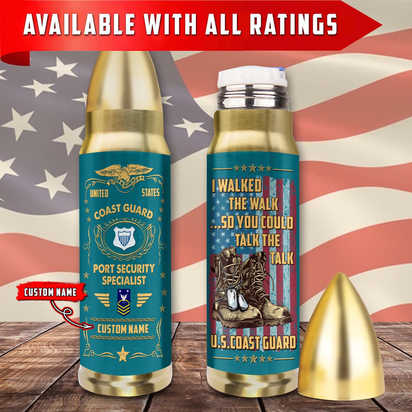 US Military – Coast Guard Rating – Bullet Tumbler