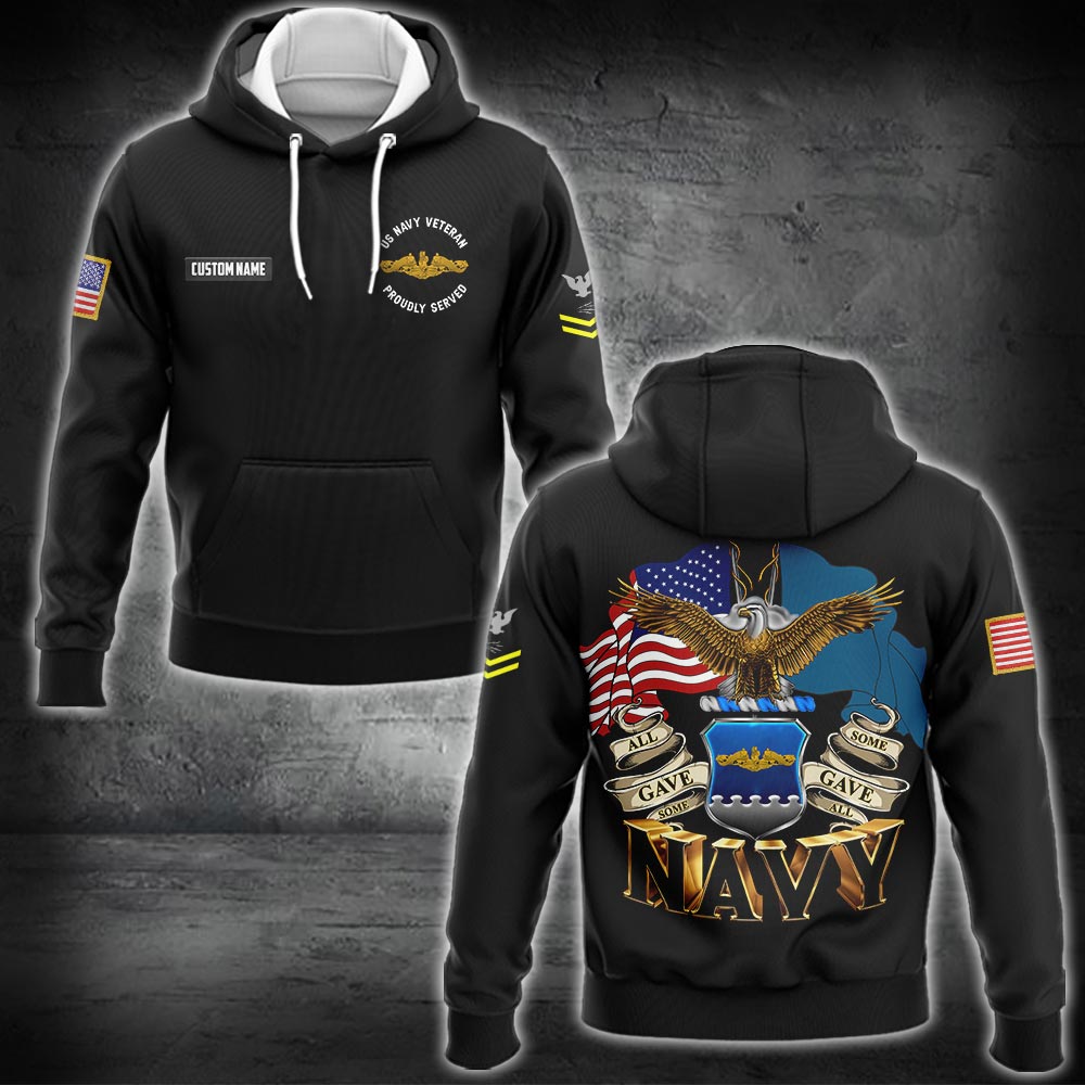 US Militär – Bomberjacke mit Navy-Abzeichen und Allover-Print