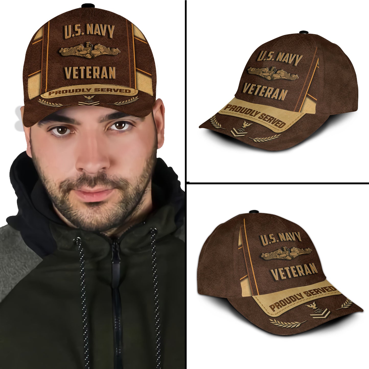 US Military – Navy Badge All Over Print Cap