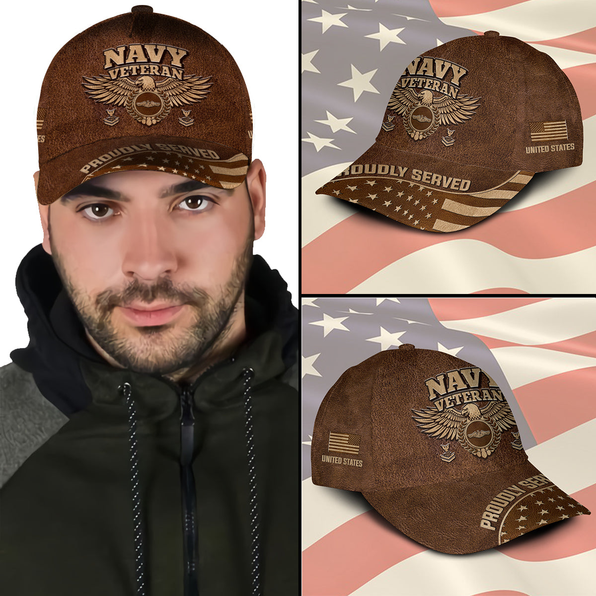 US Military – Navy Badge All Over Print Cap