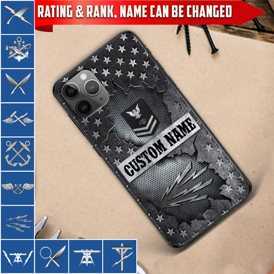 Personalized US Military - Navy Rating Phone Case Printed