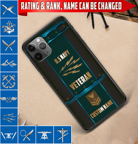 Personalized US Military - Navy Rating Phone Case Printed