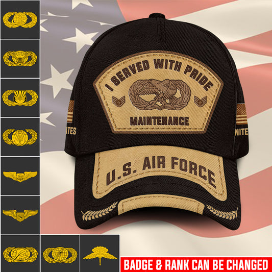 US Military – Air Force Badge All Over Print Cap