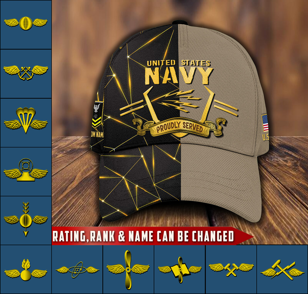 US Military – Navy Rating All Over Print Cap