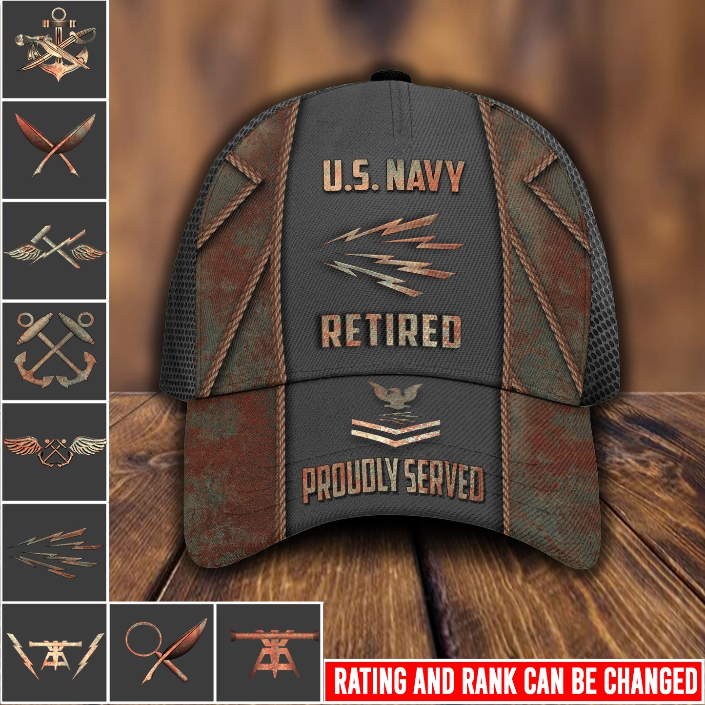 US Military – Navy Rating All Over Print Cap