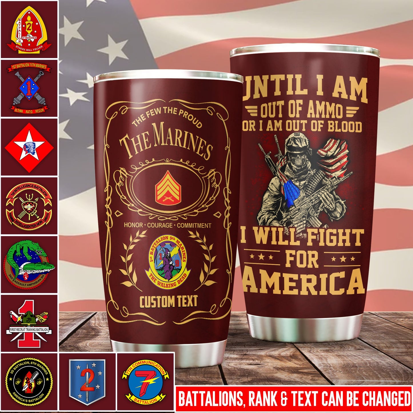 US Military – Marine Battalion – Tumbler