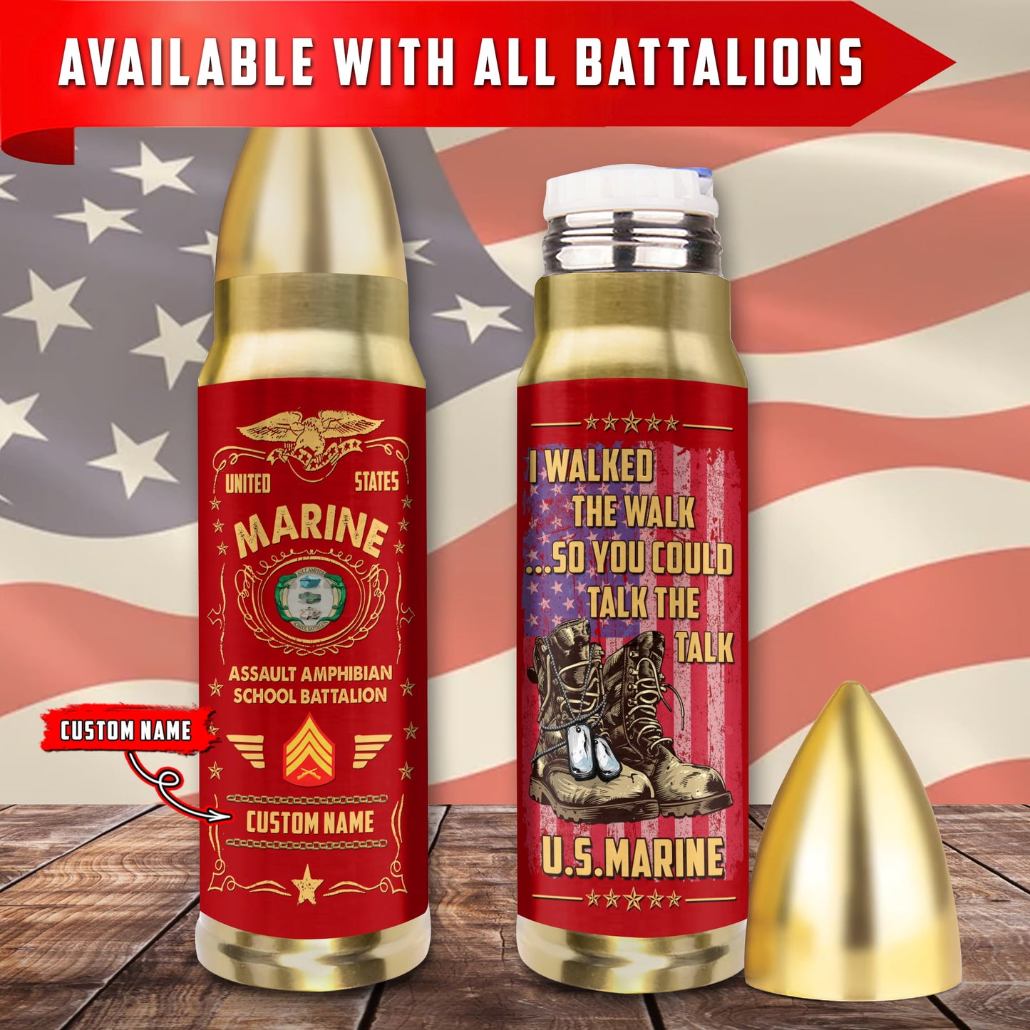 US Military – Marine Battalion – Bullet Tumbler