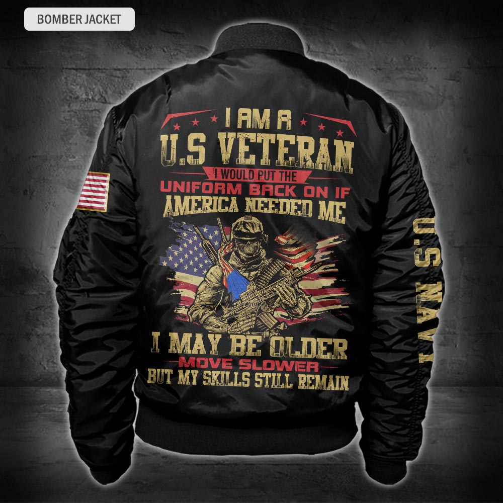 US Military – Navy Rating All Over Print Bomber Jacket