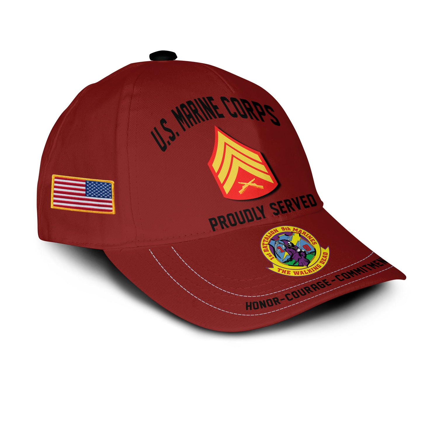 US Military – Marine Battalion All Over Print Cap