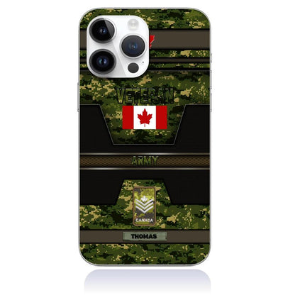 Personalized Canadian Soldier/Veterans Phone Case Printed - 0601230008