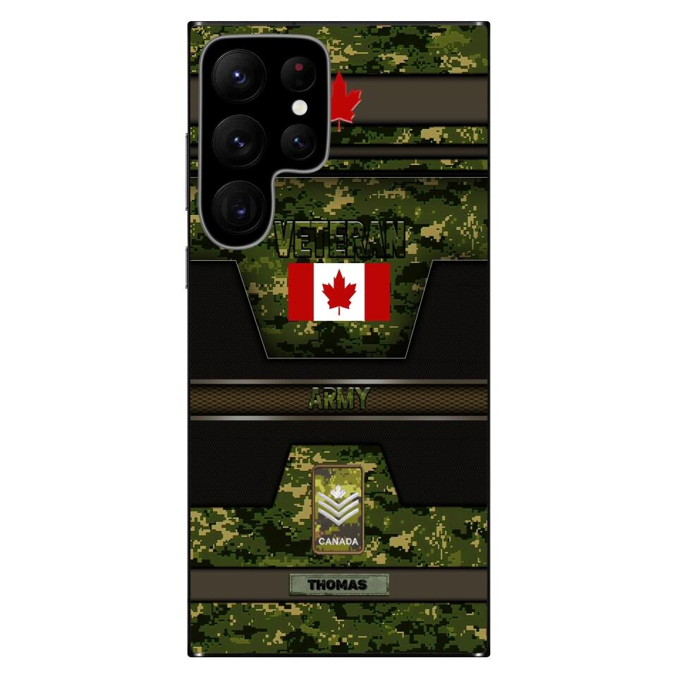 Personalized Canadian Soldier/Veterans Phone Case Printed - 0601230008