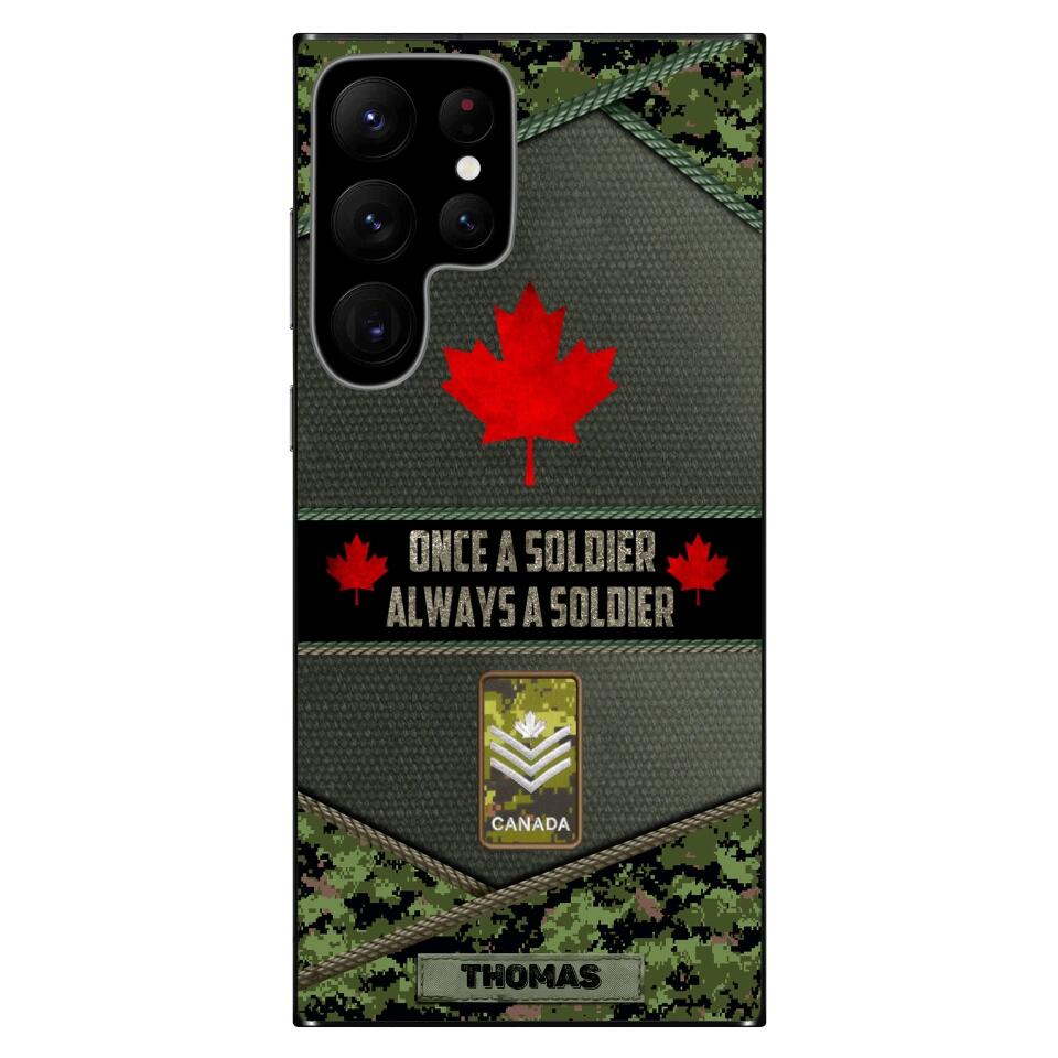 Personalized Canadian Soldier/Veterans Phone Case Printed - 0601230009