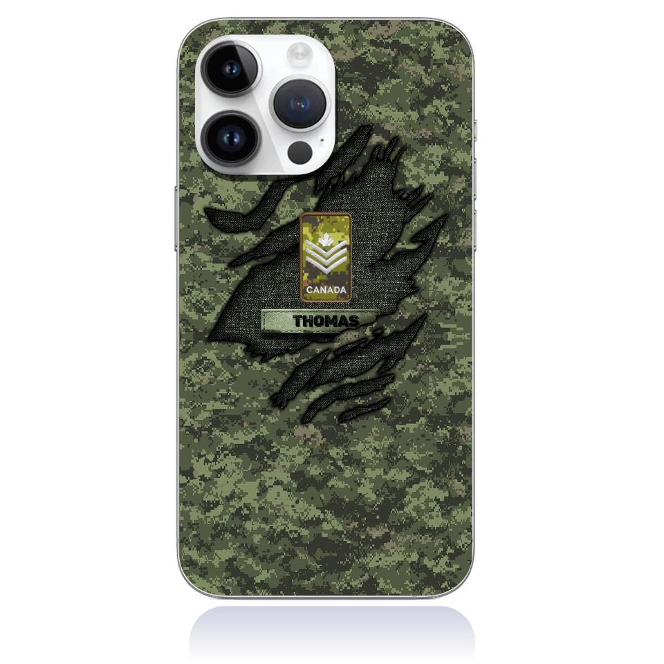 Personalized Canadian Soldier/Veterans Phone Case Printed - 2001230001