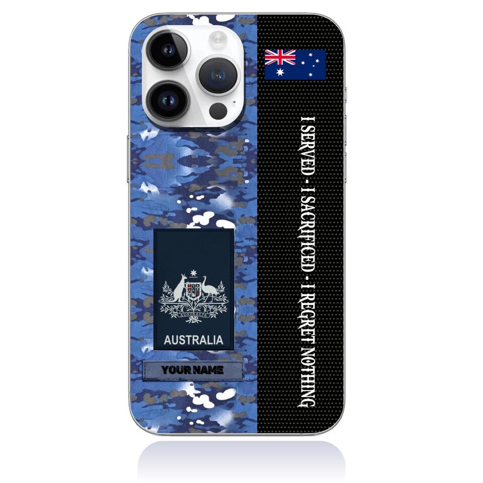 Personalized Australian Soldier/Veterans Phone Case Printed - 3101230001