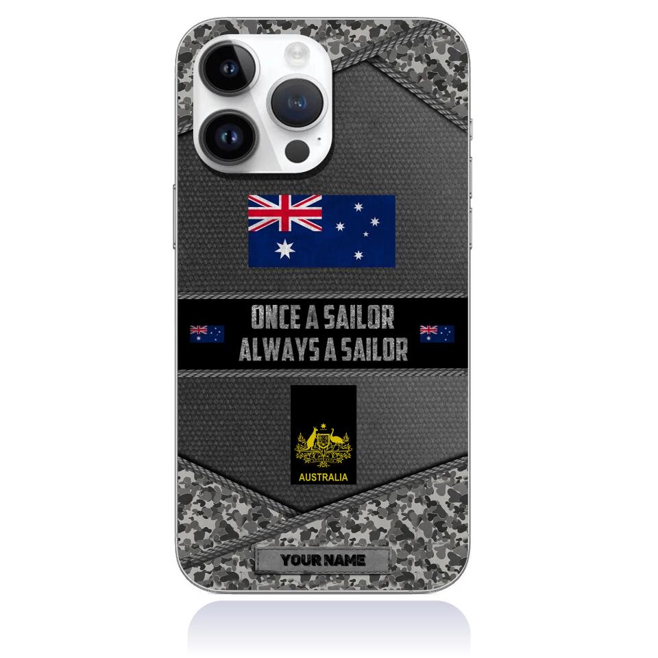 Coque de téléphone personnalisée pour soldat/vétéran australien - 3101230002