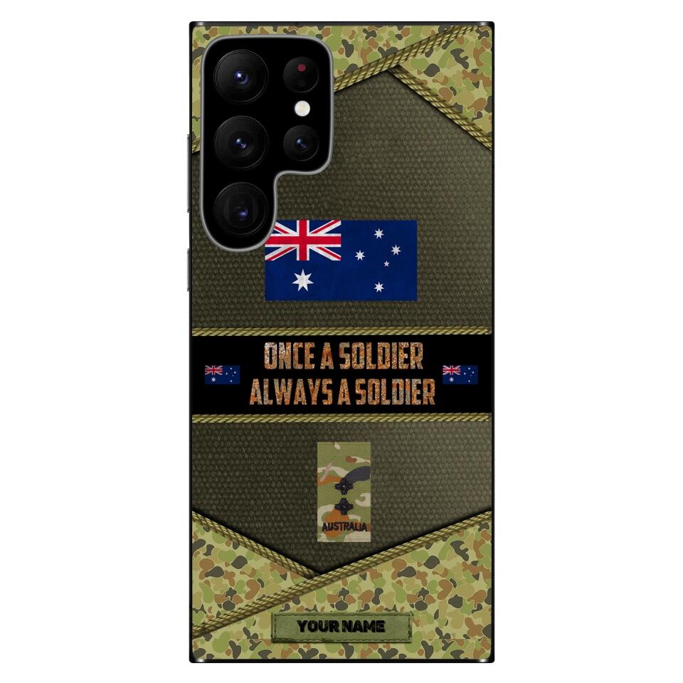 Coque de téléphone personnalisée pour soldat/vétéran australien - 3101230002